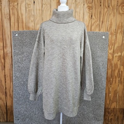 Show Me Your Mumu Chester Sweater Dress S Oatmeal Knit Turtleneck Long Sleeve