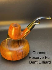 Vintage NOS Unsmoked Chacom Reserve Full Bent Billiard Tobacco Pipe