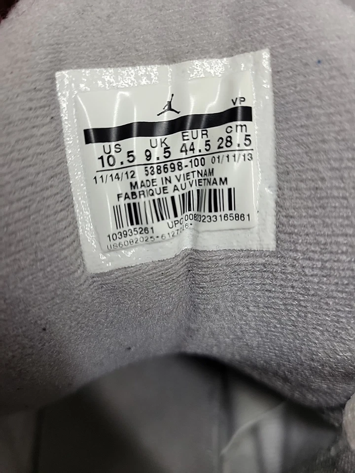 Zapatos de baloncesto Nike Air Jordan SC 1 538698-100 blancos con cordones talla 10,5 para hombre Foto 4 de 4