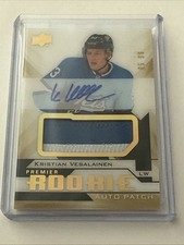 2018-2019 Kristian Vesalainen Gold Premiere Rookie Patch Auto /99