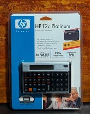 HP 12c Platinum Financial Calculator 25th Anniversary Manual Leather Case NEW
