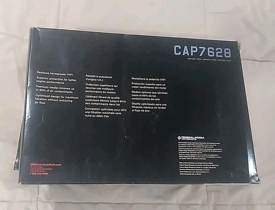 Filtro de aire CAP7628 Champion Cross Ref# 46095 5 filtros de aire para Mercury Villager Foto 3 de 4