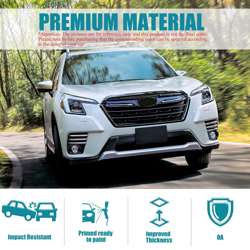 Front Bumper Plastic For 2022-2024 Subaru Forester W/O Park Assist Sensor Foto 4 de 4