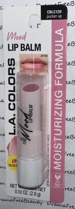 L.A. Colors Mood Lip Balm CBLC120 ~ PUCKER UP ~ Shiny Clear to Pink pH Reactive