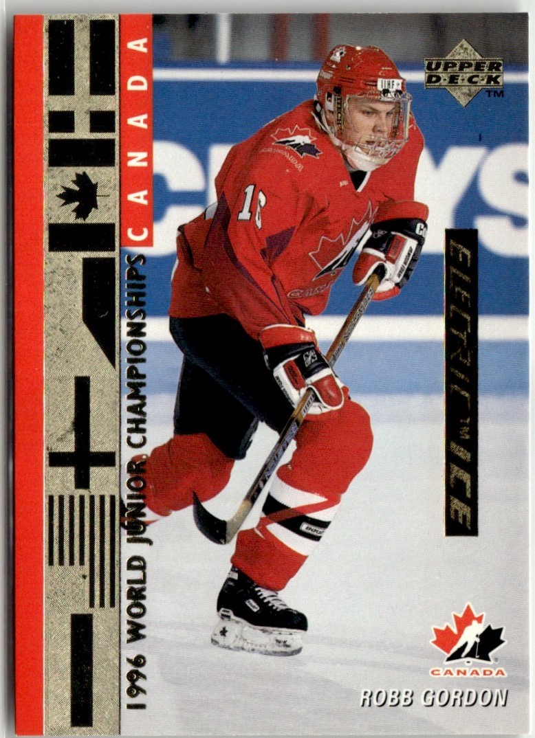 1995-96 Upper Deck Electric Ice Gold Parallel Robb Gordon Rookie Canada #538 SP