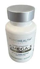 Pure Health Research Omega-3 Fish Oil NANO POWERED 60 Softgels 4x Better Absorp