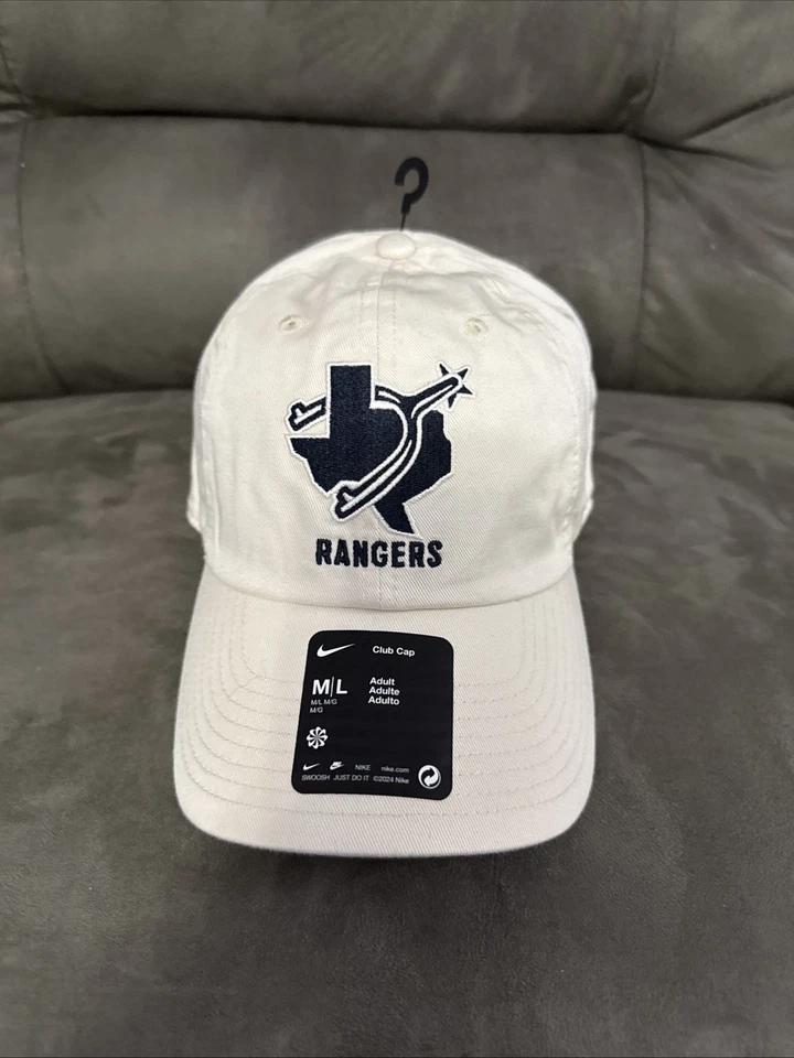 NWT Nike Texas Rangers City Connect Club Beige Adult Mens Adjustable Hat Cap M/L - Image 2 of 4