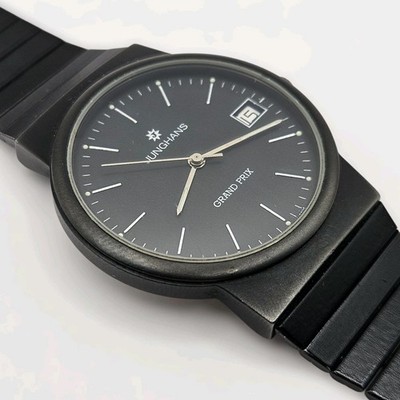Vintage Junghans Grand Prix 41/1522 - Rare All-Black PVD Edition - Bauhaus