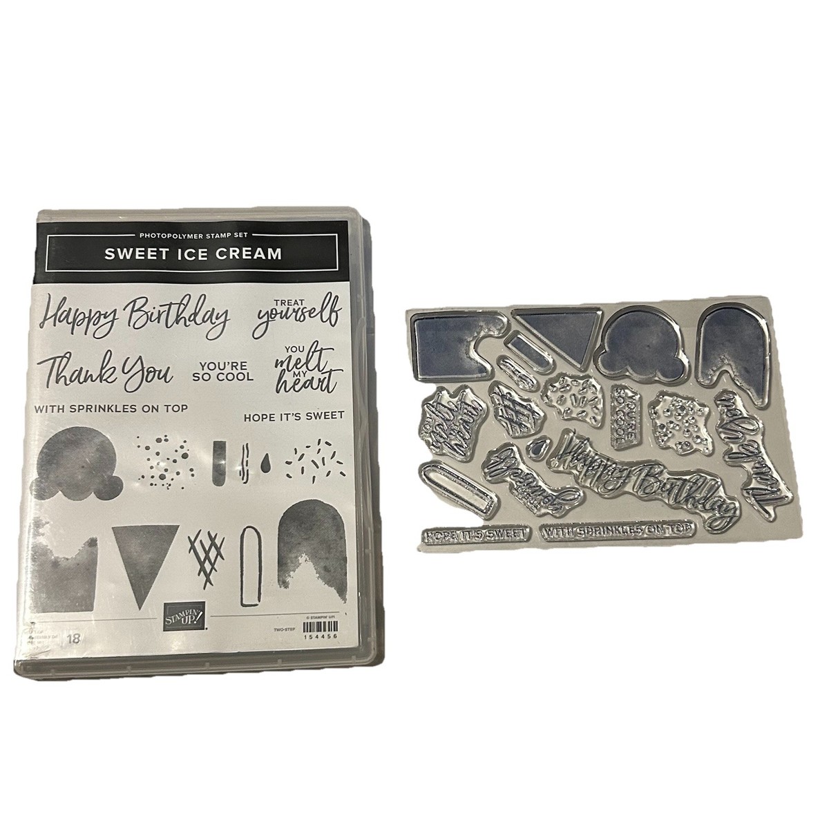 Stampin Up - Sweet Ice Cream - Photo Polymer Stamp Set 154456 | eBay