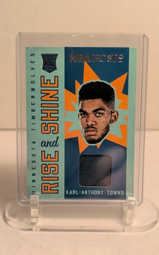 Karl Anthony Towns #RS-KAT — 2015 Panini Hoops Rise N Shine Memorabilia basketball card