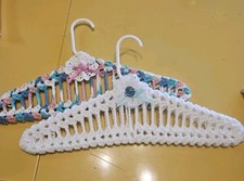 Beautiful Vintage Knitted Padded Hangers