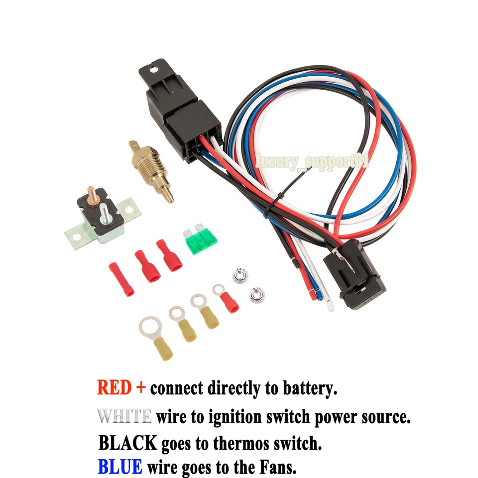 Aluminum Shroud Fan+Relay FOR 1999~2004 2003 Ford F250/F350/F450/F550 6.8L/7.3L. Foto 3 de 4