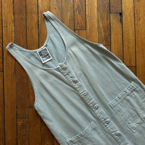 Jungmave Jumper Dress Seafoam Green Hemp Organic Cotton Romper Smock Women Small - Picture 2 of 10