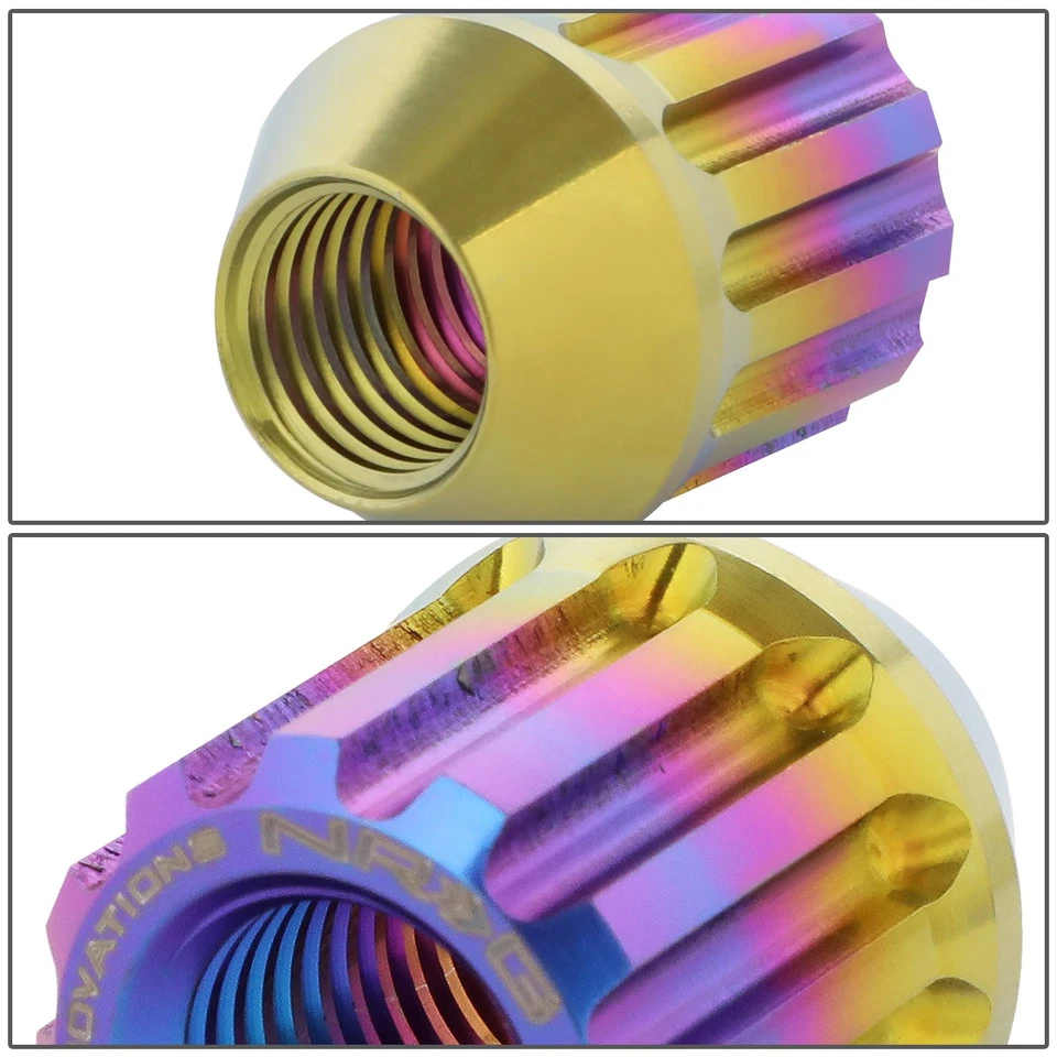 Juego de tuercas de rueda de extremo abierto NRG LN-T210MC-21 16 piezas M12x1,25 27 mm con 4 cerraduras + llave Foto 4 de 4