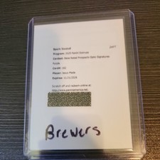 2025 Donruss - Jesus Made - Rated Prospect Optic Auto Redemption - PURPLE