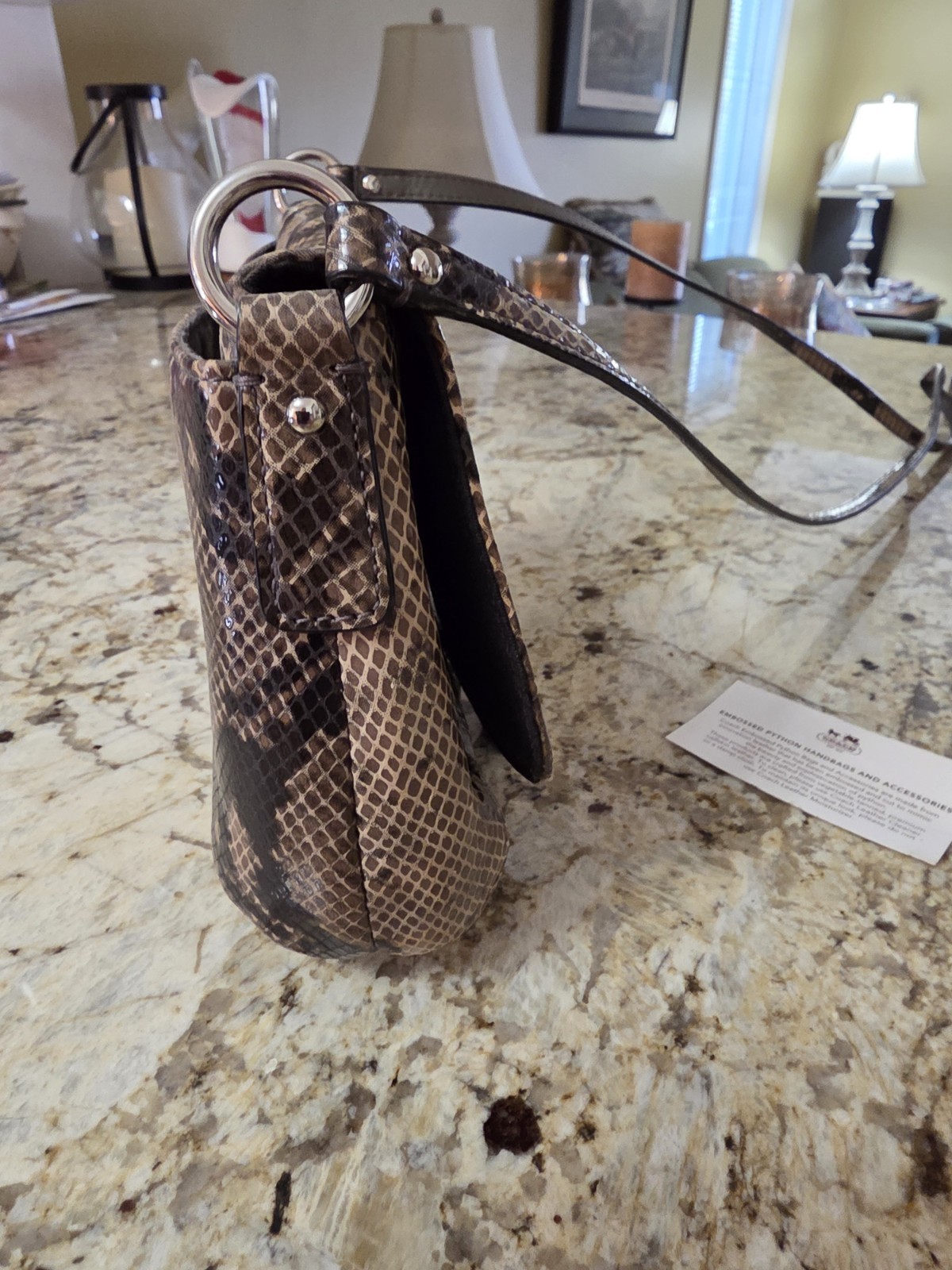 COACH Soho Python Embossed Leather Snakeskin Prin… - image 5