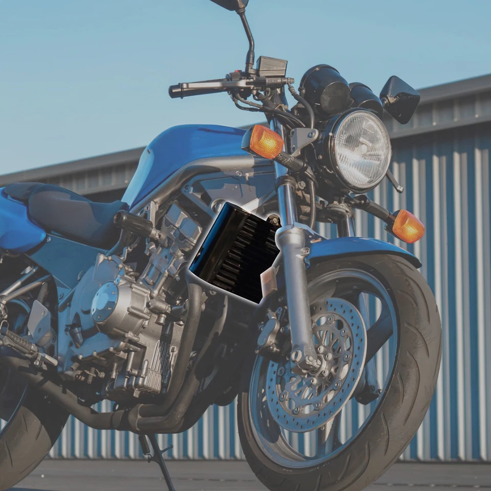 Enfriador de radiador negro apto para Honda CB-1 CB400F CB1 CB1/400 NC27 89-92 Foto 3 de 4