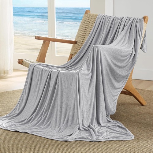 Cooling Blanket for Hot Sleepers Summer Lightweight Throw Bamboo Rayon 50x70