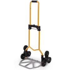 Carrello Saliscale Pieghevole Portapacchi in Acciaio Capacità 70 kg con 3 Ruote