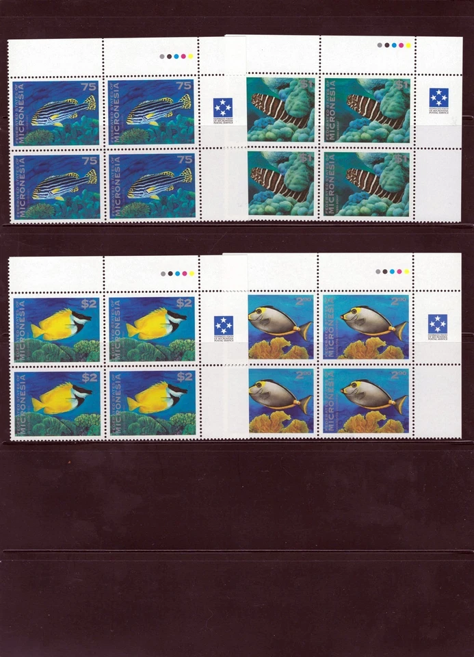Micronesia 156-167 MNH Tropical Fish Corner Blocks ZAYIX 0825L1790 - Image 4 of 4