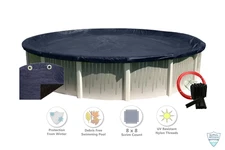 Buffalo Blizzard Round Deluxe Winter Cover Swimming Pool w/ Clips - Choose Size