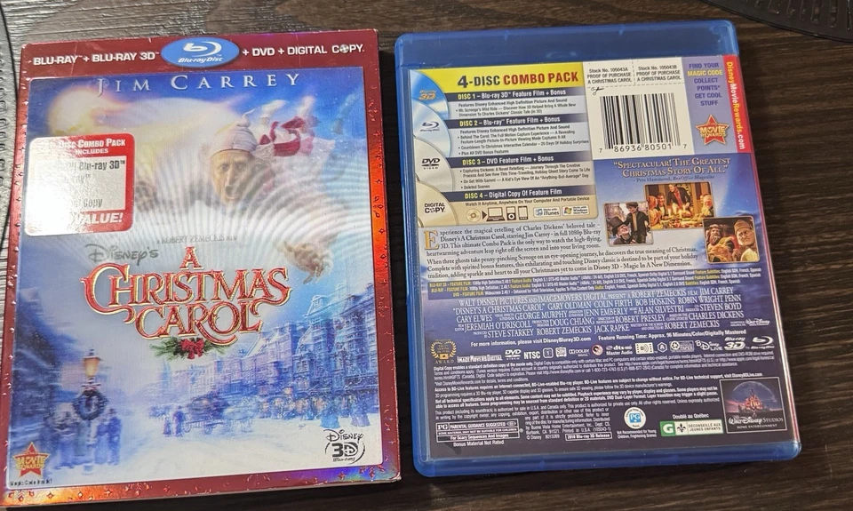A Christmas Carol Blu-ray + Blu Ray 3D Jim Carrey Foto 3 de 3