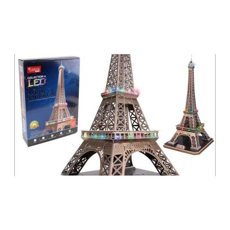 Puzzle 3D lumineux de la Tour Eiffel pour une ambiance cosy de salon