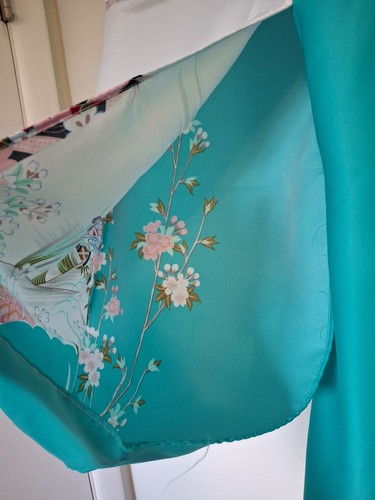 Genuine Kimono Japan Wedding Dressing Gown Robe Wall Dec. Colorful One Size Long - Picture 19 of 23