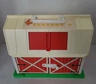 Vintage 1986 FISHER PRICE Little People Play Farm BARN ONLY Makes Cow Sound