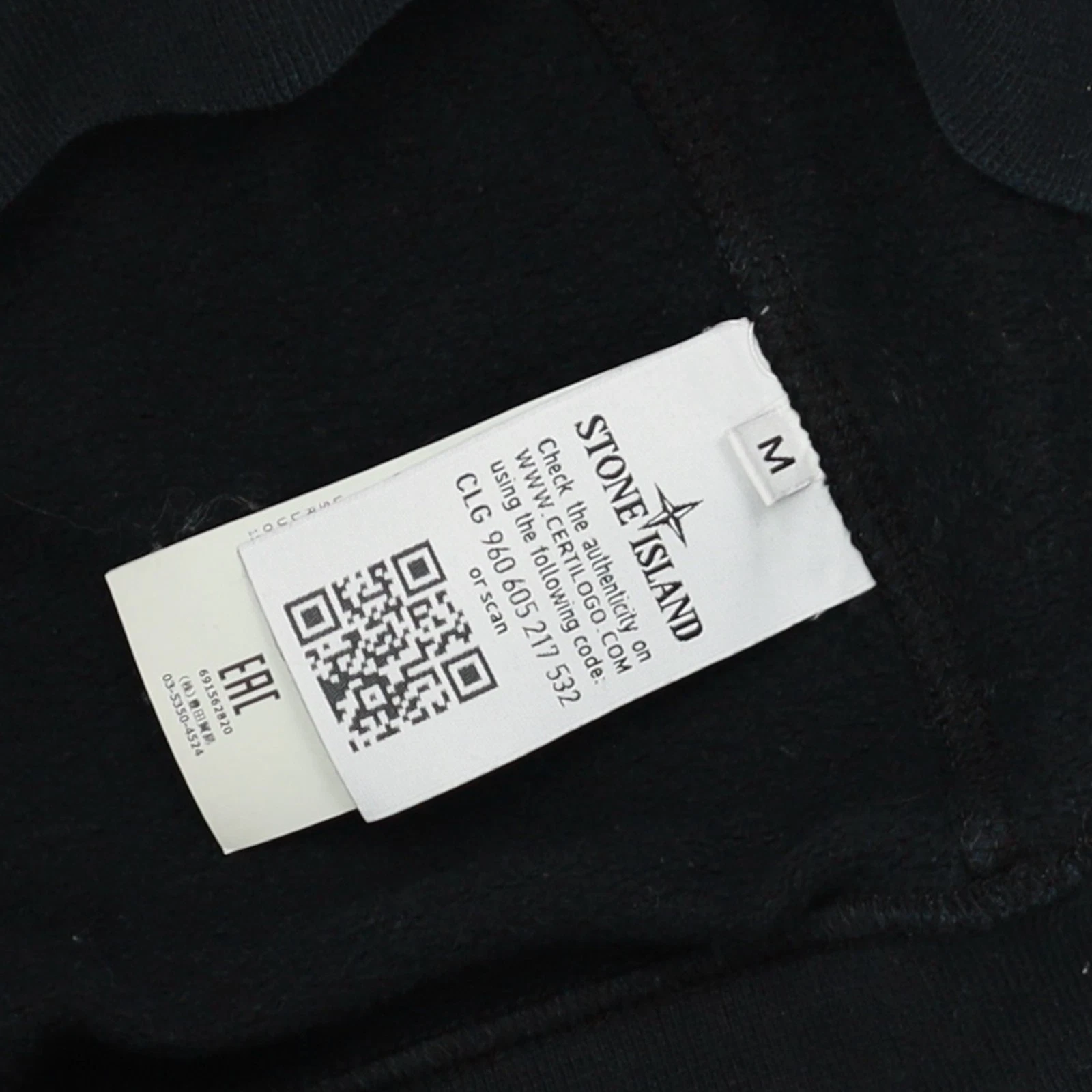 Felpa con cappuccio Stone Island taglia media nera