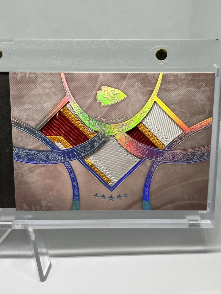 2013 Topps Five Star Jamaal Charles Booklet Patch Auto 5/5 Chiefs Card - Image 3 of 4