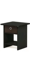 Furinno 10004 End Table / Nightstand Storage Shelf with Bin Drawer