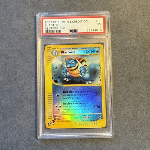 PSA 7 Blastoise Reverse Holo 36/165 Expedition Pokemon 2002 e-Reader WoTC