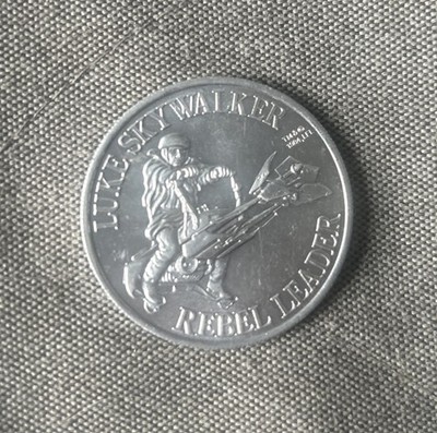 Star Wars Luke Skywalker rebel leader coin 1984 Last 17