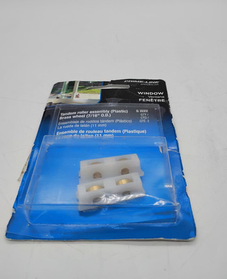 Prime-Line G 3222 Tandem Roller Assembly 7/16 in Flat Edge Brass Nylon Housing