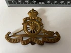 Vintage WW1 WW2 Royal Artillery Military Cap Badge Brass Bronze Rare Retro Army