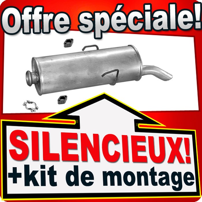 Échappement Citroën Saxo en acier aluminé renforcé pour modèles 1996-2004
