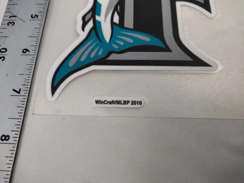 Adesivo Florida Marlins Die Cut 8x8 logotipo de time de beisebol da liga principal de beisebol WinCraft feito nos EUA 2010 - Imagem 3 de 4