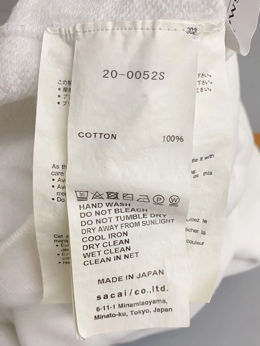 felpa con cappuccio sacai bianca 1 usata