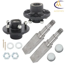 For 3500 lbs Axle 1 Set/2 Sets 5 on 4.5" 11" Square #84 Spindle Trailer Hub Kit