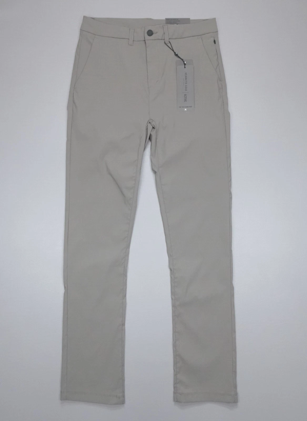 Kenneth Cole Men's Tech Pants Lightweight Stretch DWR Tapered Fit Rover Grey