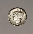 1917 P Mercury Dime 10C Cents Coin Silver, Very Nice!