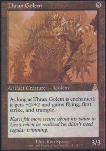 1x Thran Golem MTG - Urza's Destiny - Light Play