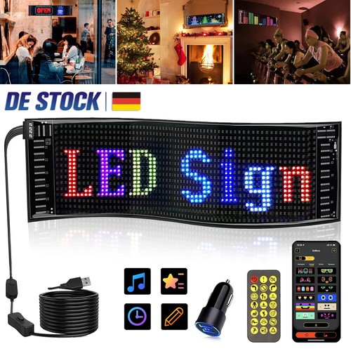 LED Display Laufschrift Leuchtschild Tattoo Leuchtreklame Werbung Programmierbar - Bild 2 von 15