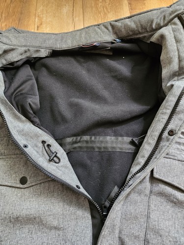 Tommy Hilfiger Water Wind Resistant Gray Military Coat Jacket Men's L Hooded - Picture 6 of 11
