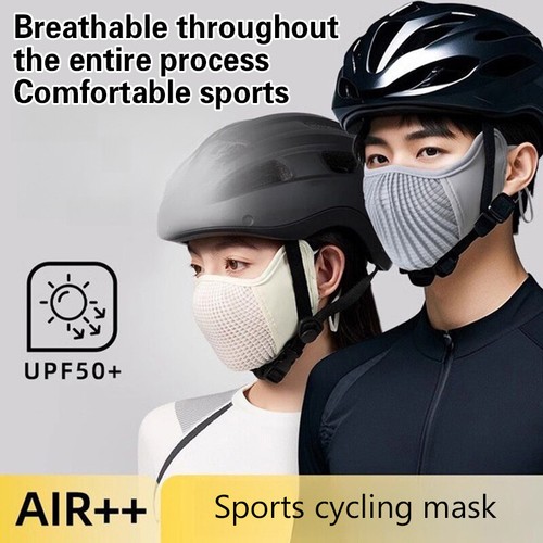 Sunscreen Scarfs Ice Silk Cycling Mask Summer Solid Color Face Cover Veil Sports - Picture 2 of 16