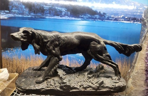 Vintage Sowjetische 1958 Metall Kusa Kusli Jagdhund Setter Figur UdSSR