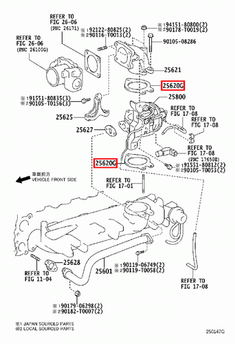 Genuine Toyota Hilux KUN26 1KD 3.0 Diesel Throttle Body Venturi Gasket - Picture 19 of 20
