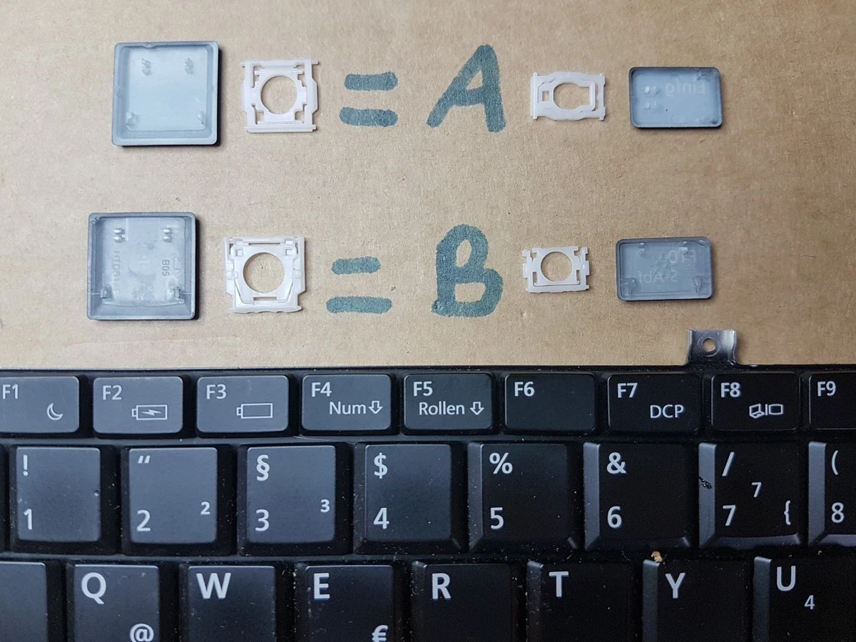 DELL LATITUDE E4300 E4310 ANY BACK LIT KEY FROM KEYBOARD Two clip