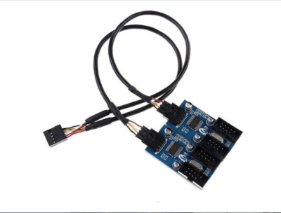 Multibao USB 2.0 Splitter Kabel Stecker für Mainboard für CPU 9cm | 9 Pin